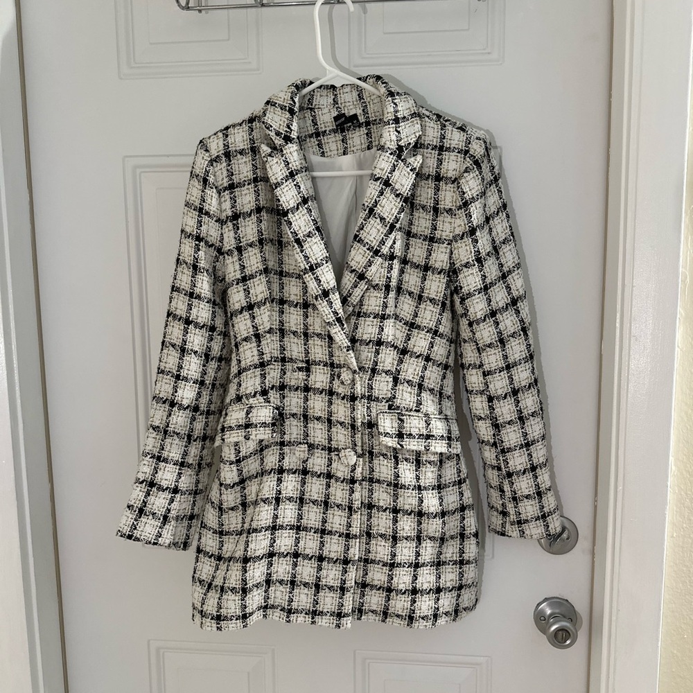 Plaid Women's Blazer Jacket